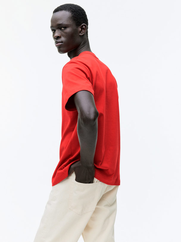 ARKET Mittelschweres T-Shirt Rot