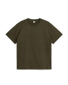 Mittelschweres T-Shirt Dunkelgrün