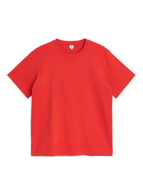 ARKET T-shirt Van Middelzware Kwaliteit Rood