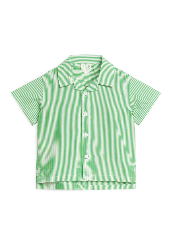ARKET Baby Resort Shirt Green/white