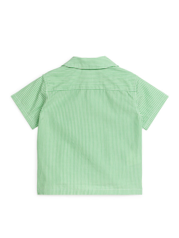 ARKET Baby Resort Shirt Green/white