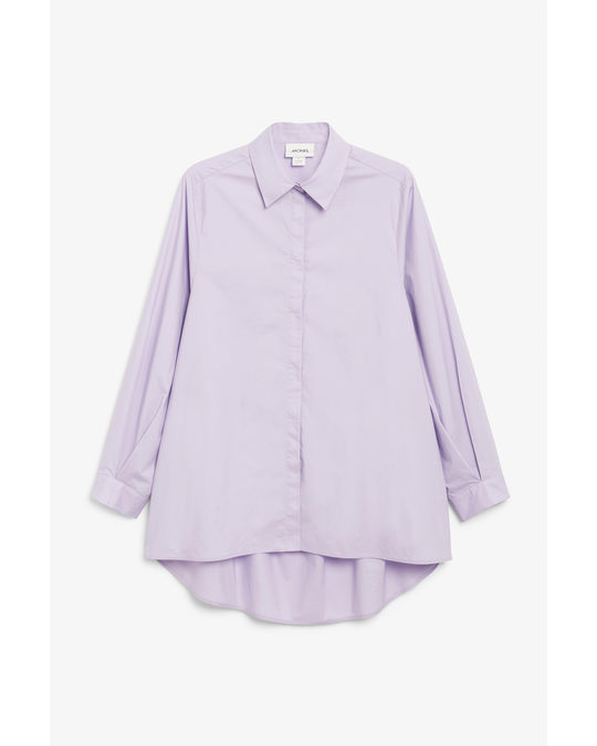 Monki Ruched Back Shirt Lavender