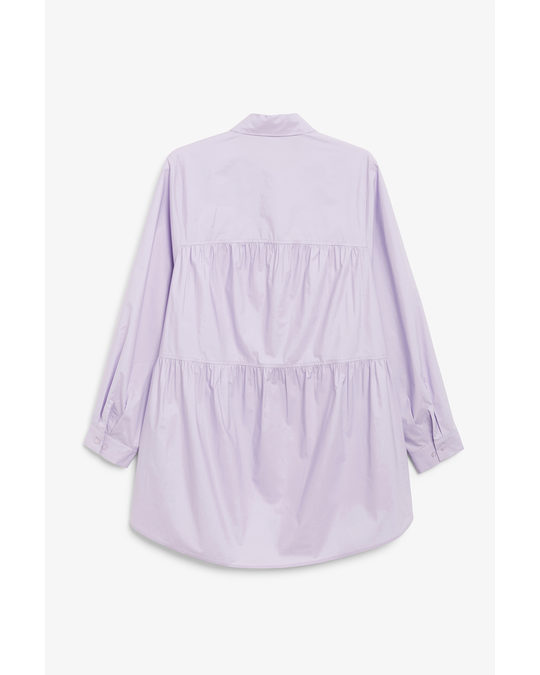 Monki Ruched Back Shirt Lavender