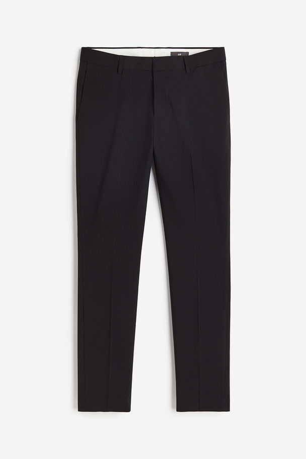 H&M Skinny Fit Suit Trousers Black