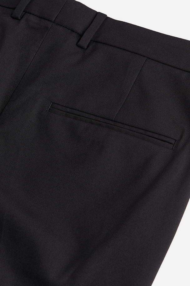 H&M Skinny Fit Suit Trousers Black