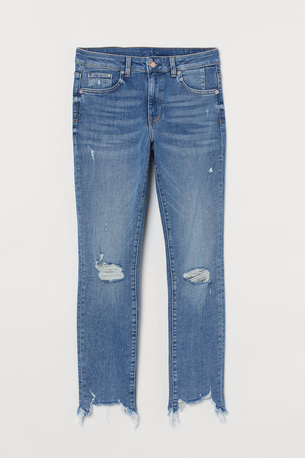 H&M Slim High Ankle Jeans Denimblauw