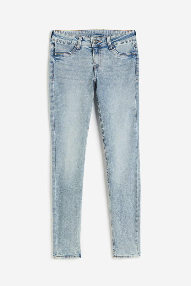 H&M Skinny Low Jeans Lys Denimblå