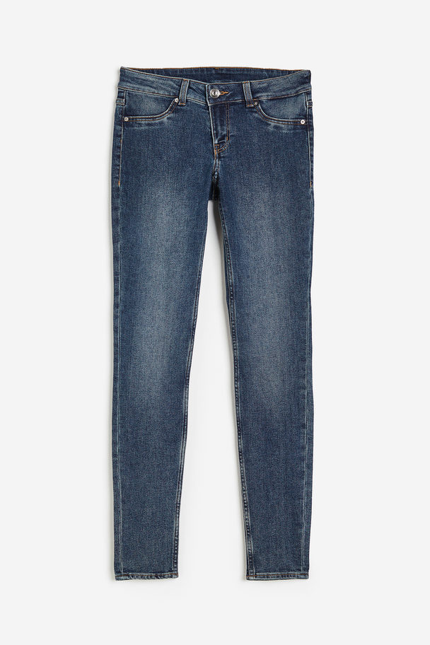 H&M Skinny Low Jeans Donker Denimblauw