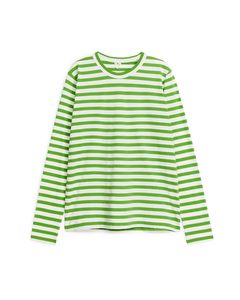 Long-sleeved T-shirt Green/white