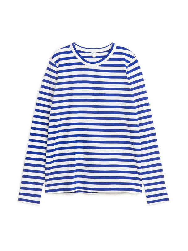 ARKET Long-sleeved T-shirt Blue/white