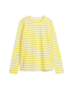 Long-sleeved T-shirt Yellow/white