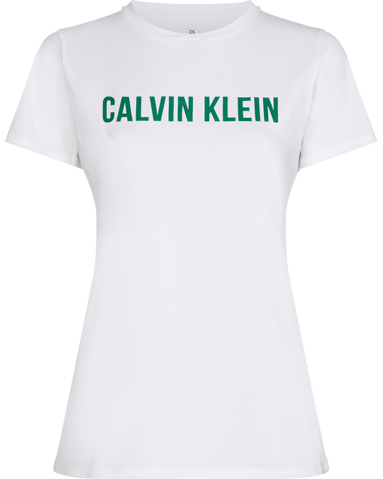 Calvin Klein Logo Ss Tee A Bright White/lush Meadow