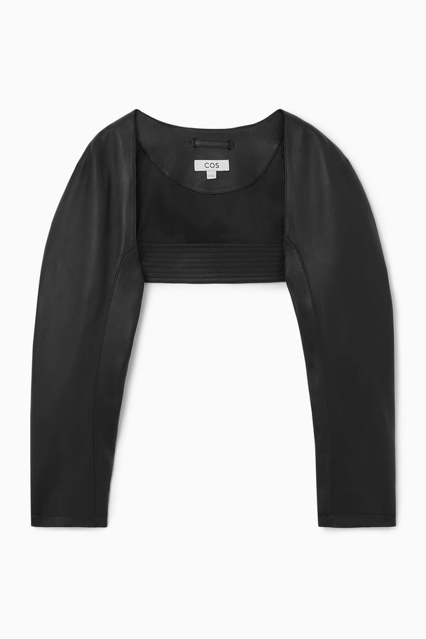 COS Leather Racer Bolero Black