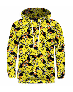 Mr. Gugu & Miss Go Chill Rubber Duck Unisex Hoodie Happy Yellow
