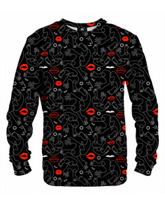 Mr. Gugu & Miss Go Hugs And Kisses Unisex Sweater Spiral Black