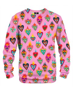 Mr. Gugu & Miss Go Pink Mexican Hearts Unisex Sweater Exotic Pink