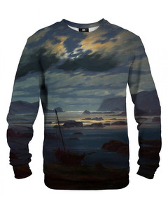 Mr. Gugu & Miss Go Northern Sea In The Moonlight Unisex Sweater Spruce Blue