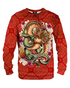 Mr. Gugu & Miss Go Chinese Dragon Unisex Sweater Asian Red