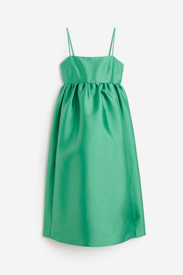 H&M Mama Flared-skirt Dress Green