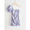 Metallic One-shoulder Mini Dress Lilac
