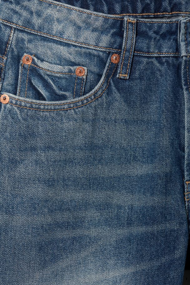 Weekday Pin Rett Jeans Med Mellomhøyt Liv Vintage Blå