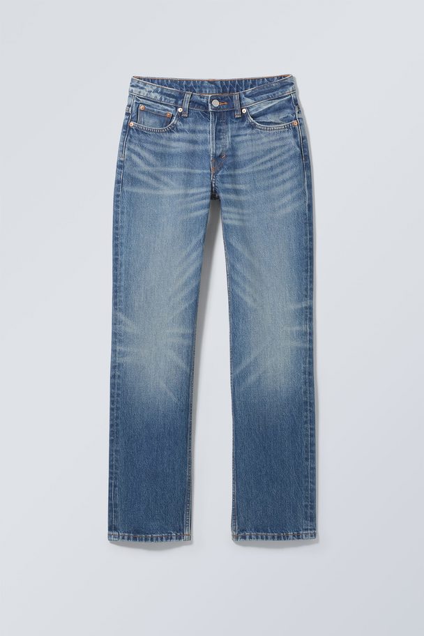 Weekday Pin Rett Jeans Med Mellomhøyt Liv Bølgeblå