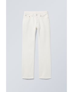 Pin Mid Straight Jeans White