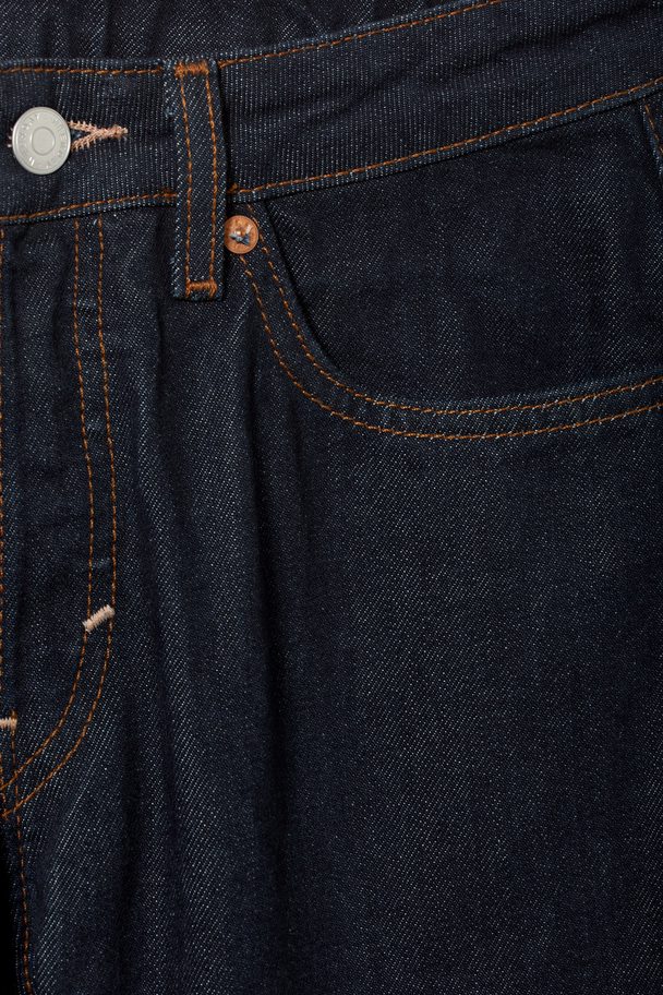 Weekday Pin Rett Jeans Med Mellomhøyt Liv Blue Rinse