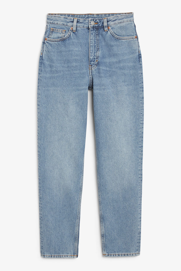 Monki Taiki High Waist Tapered X-long Blue Jeans Country Blue