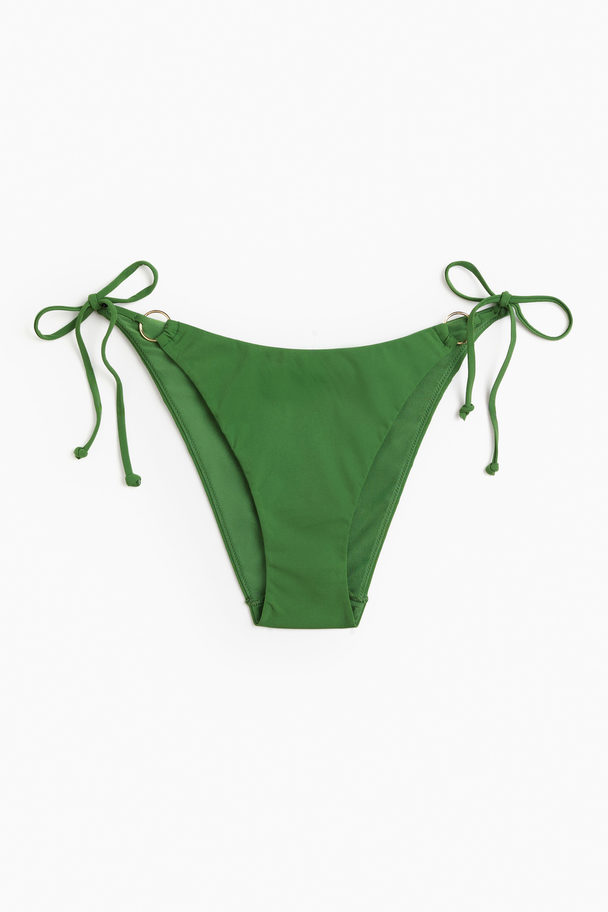 H&M Tie Tanga Bikini Bottoms Green