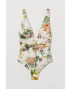 Shaping Swimsuit Cream/floral