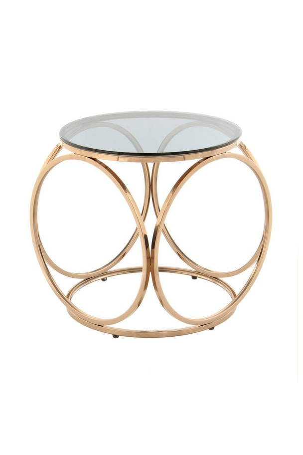 360Living Sidetable Whitney 225 Grey / Roségold