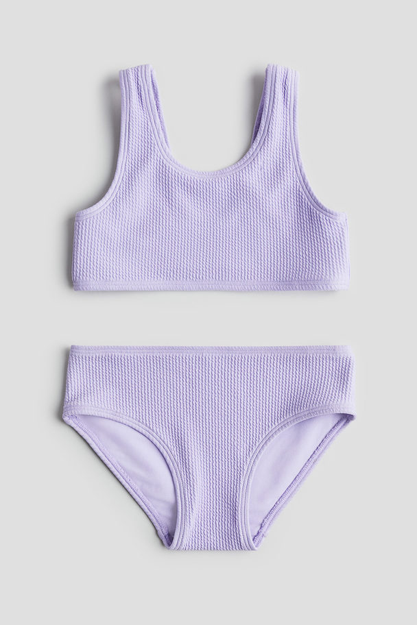 H&M Textured Bikini Light Purple