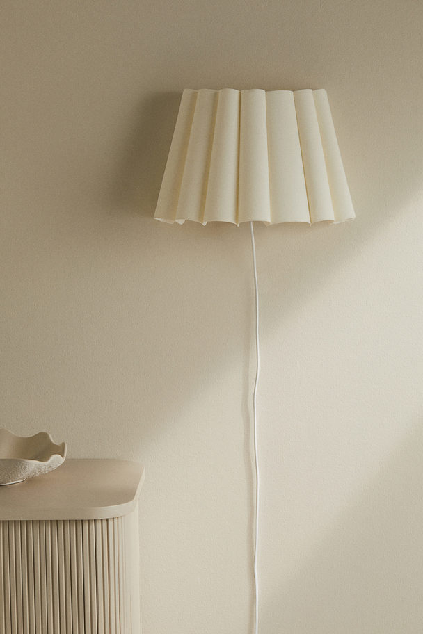 H&M HOME Plissierter Wandlampenschirm Weiß
