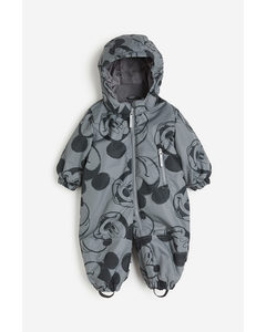 Water-repellent All-in-1 Suit Grey/mickey Mouse