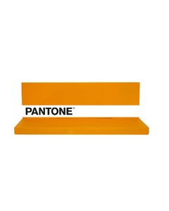 Homemania Shelfie Plank - Muurdecoratie, Object Houder, Vierkant - Met Planken - Voor Woonkamer, Slaapkamer - Oranje, Wit, Zwart In Metaal, 40 X 14 X 13cm, -