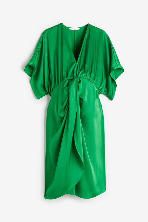 H&M MAMA Drapiertes Kleid Grün