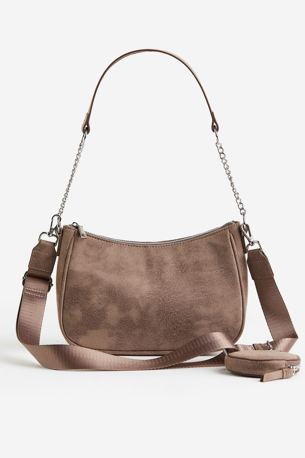 H&M Shoulder Bag And Pouch Brown