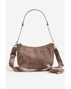 Shoulder Bag And Pouch Brown