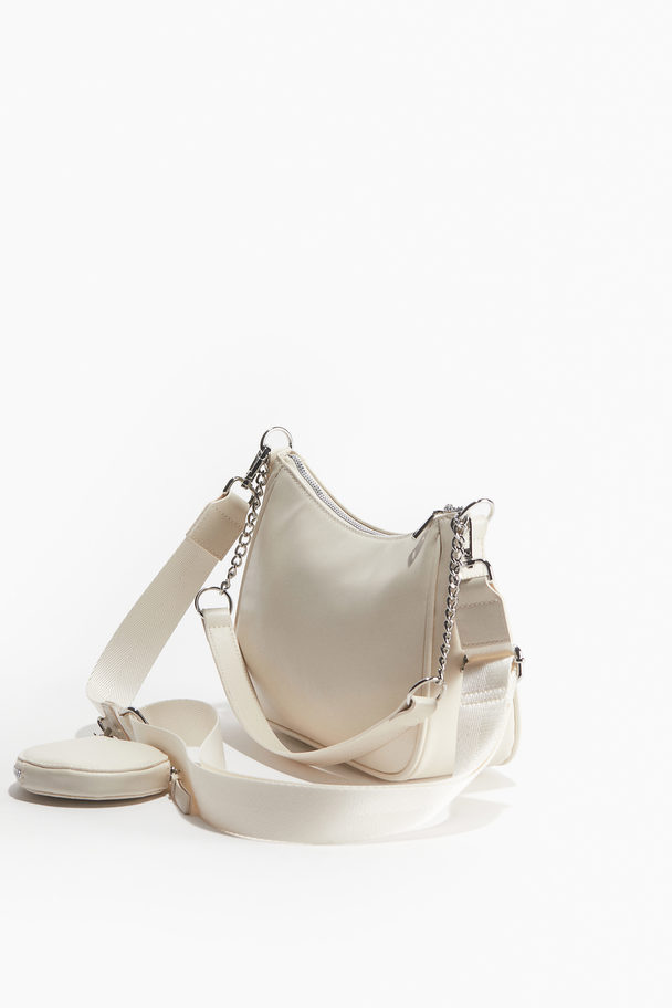 H&M Shoulder Bag And Pouch Cream