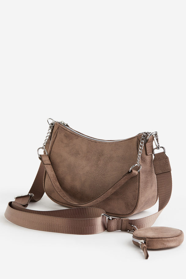H&M Shoulder Bag And Pouch Brown