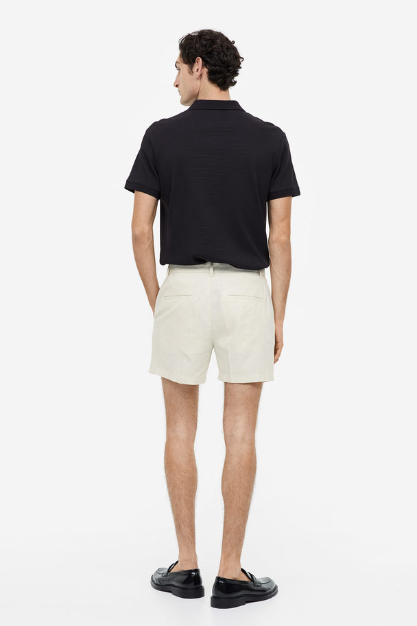 H&M Elegante Shorts aus Leinenmix Regular Fit Weiß
