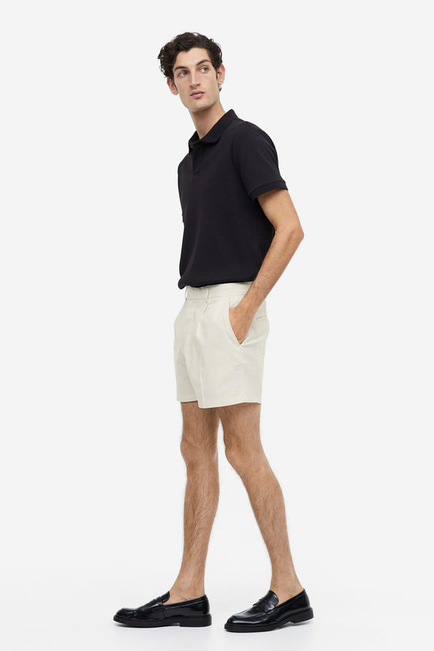 H&M Elegante Shorts aus Leinenmix Regular Fit Weiß