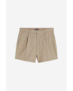 Elegante Shorts aus Leinenmix Regular Fit Taupe