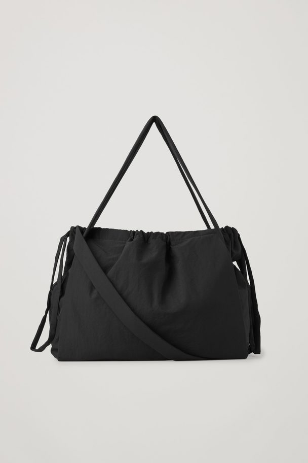 COS Drawstring Shopper Bag Black