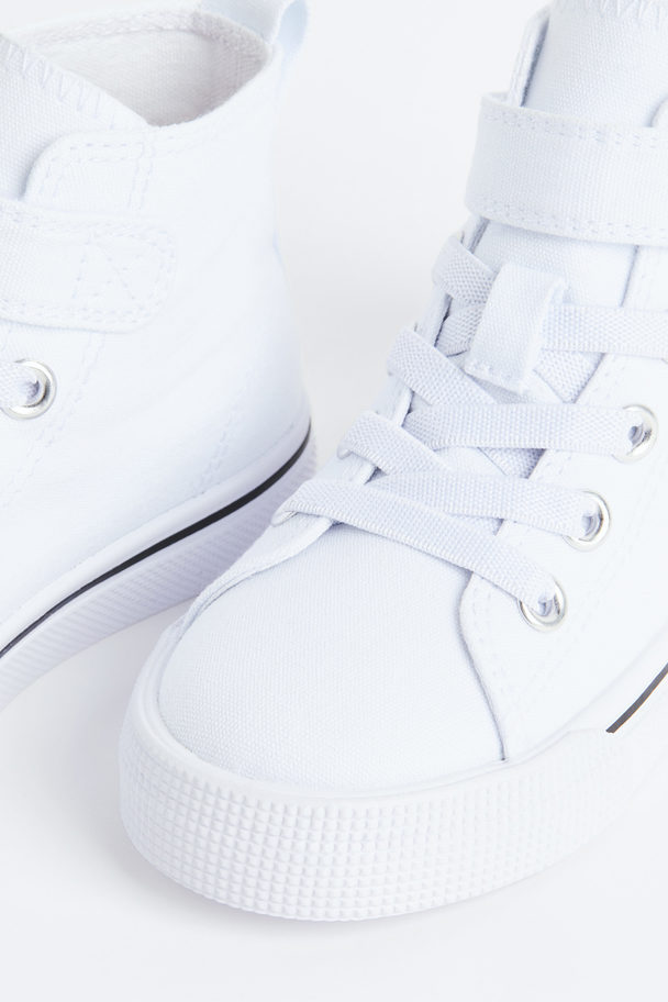 H&M Canvas Hi-top Trainers White