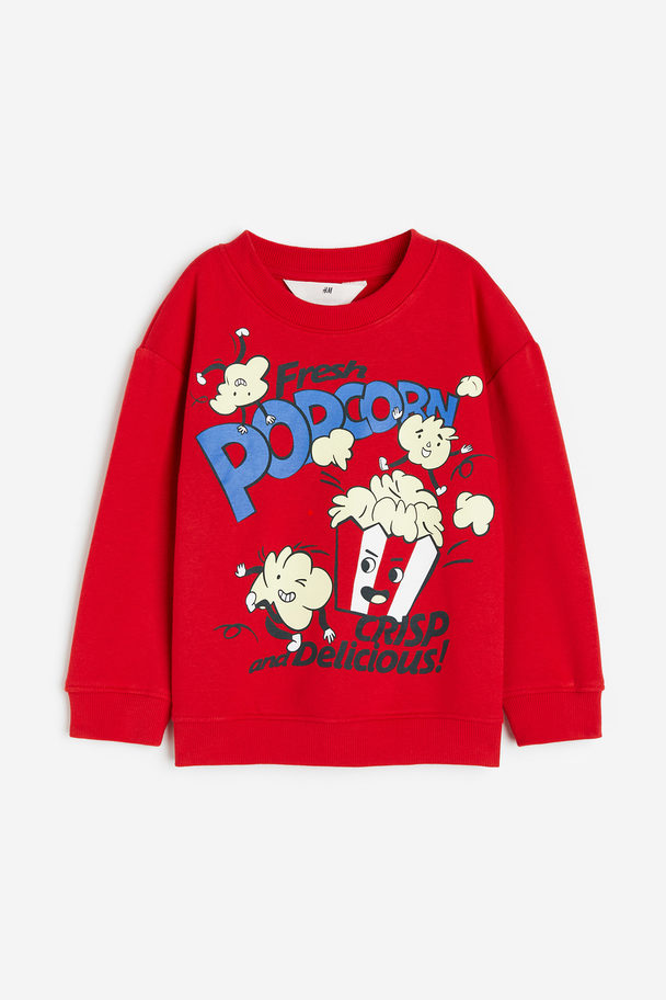 H&M Sweatshirt Rot/Popcorn
