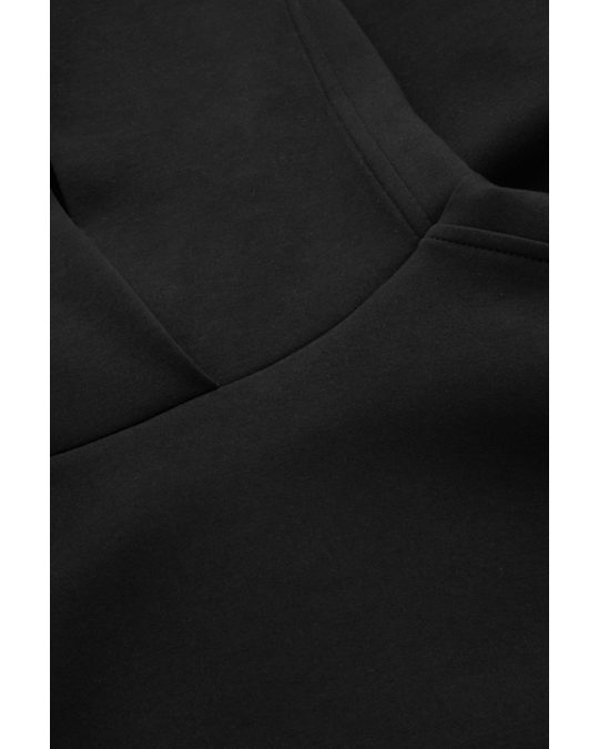COS Hooded Sweatshirt Dress Black