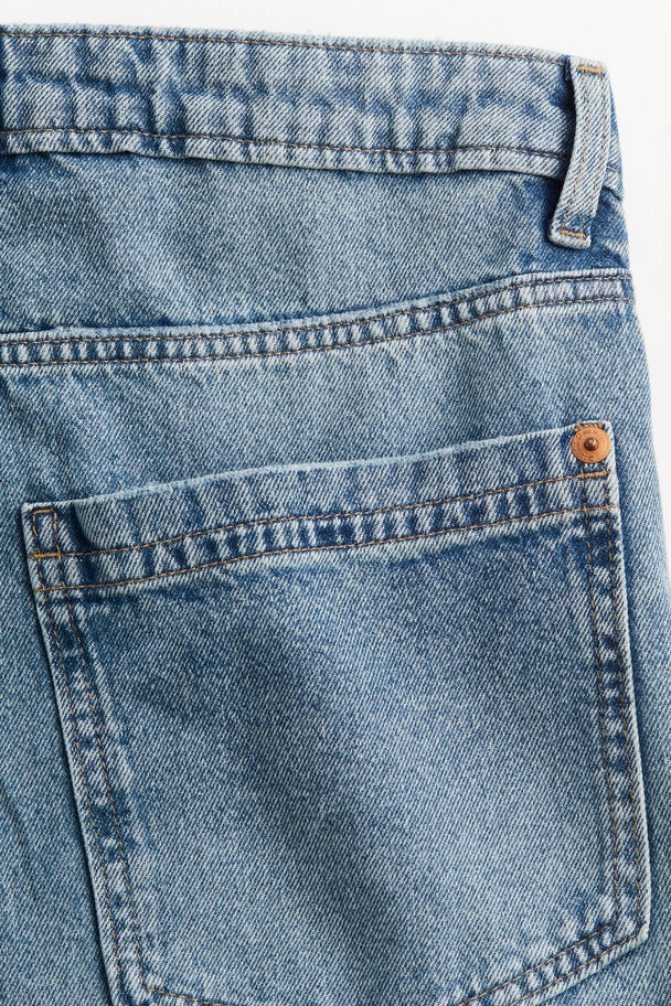 H&M Low Denim Short Licht Denimblauw