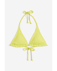Padded Triangle Bikini Top Yellow
